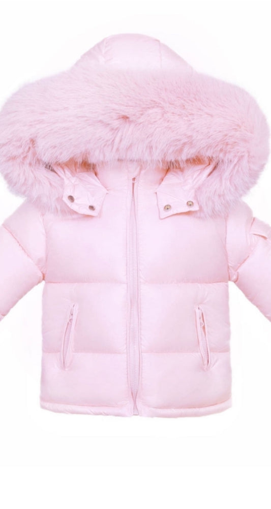 Wee Me Girls Pink Puffer Coat