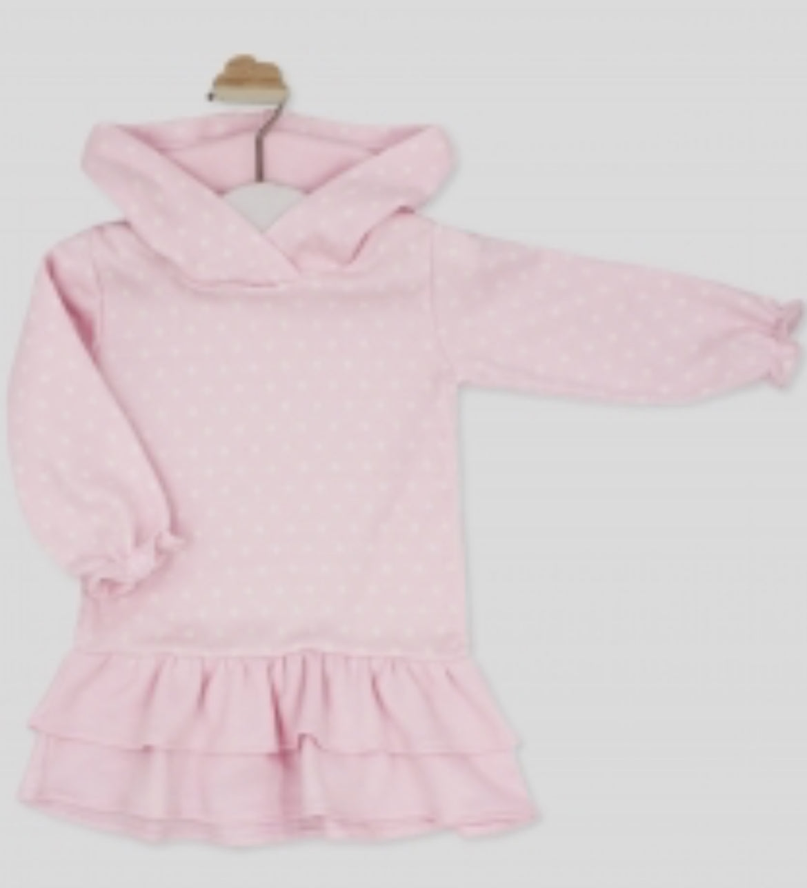 Rapife Pink And White Spots Sweatshirt Dress